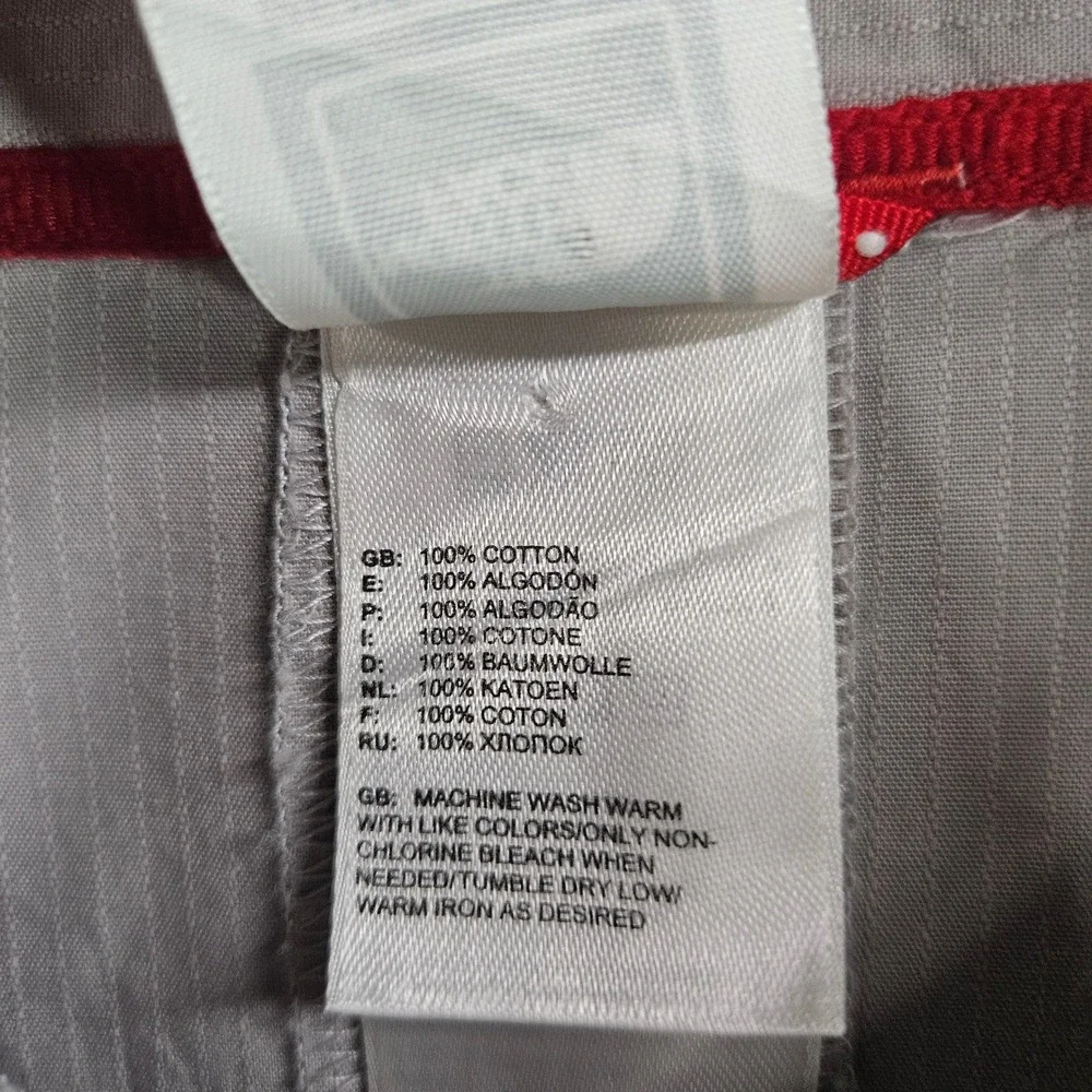 The North Face Mens‎ Gray Pinstripe Short Sleeve Button Up Shirt Size Medium